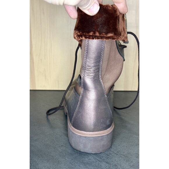 Timberland Lady Premium Fold 8 IN Winter Brown 96367 Womens Boots Leather 9.5 M - Picture 9 of 10